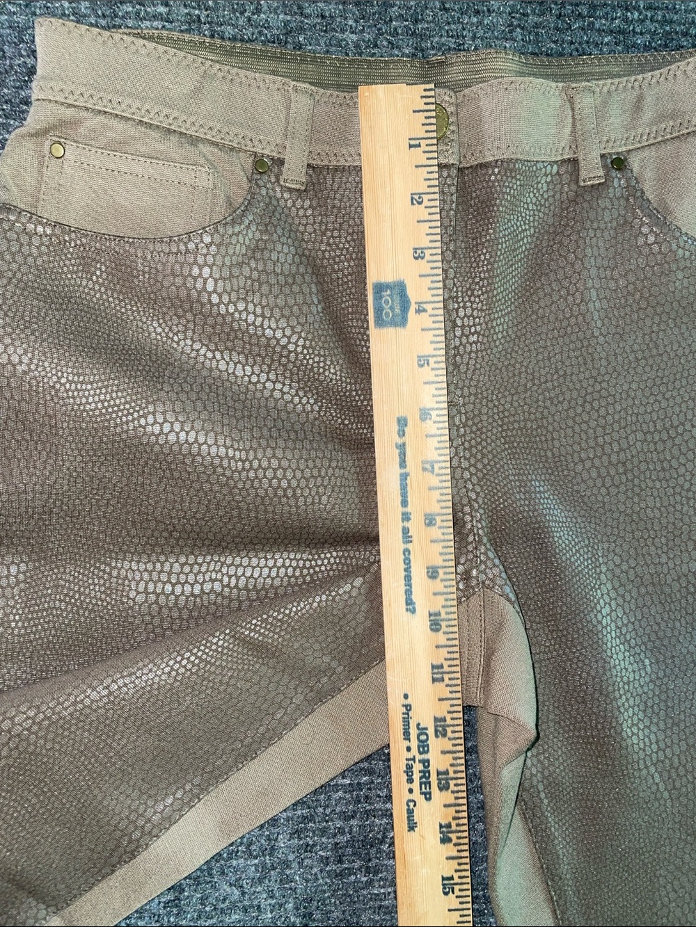 Chico's Neutral Taupe Textured Leggings.  SIze  .5/6  NWOT - Picture 11 of 13
